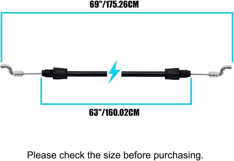 Diskary 946-05105A Clutch Control Cable, 746-05105A Cable for Troy-Bilt MTD Craftsman Cub Cadet Precision Plus inch TB380ES TB370 21 SC300HW SC500Z SC500HW 377300, Replaces 946-05105 746-05105 (946-05105A) - Image 2